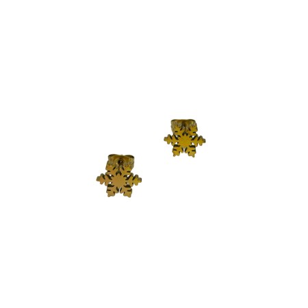 earrings stud steel gold snow2